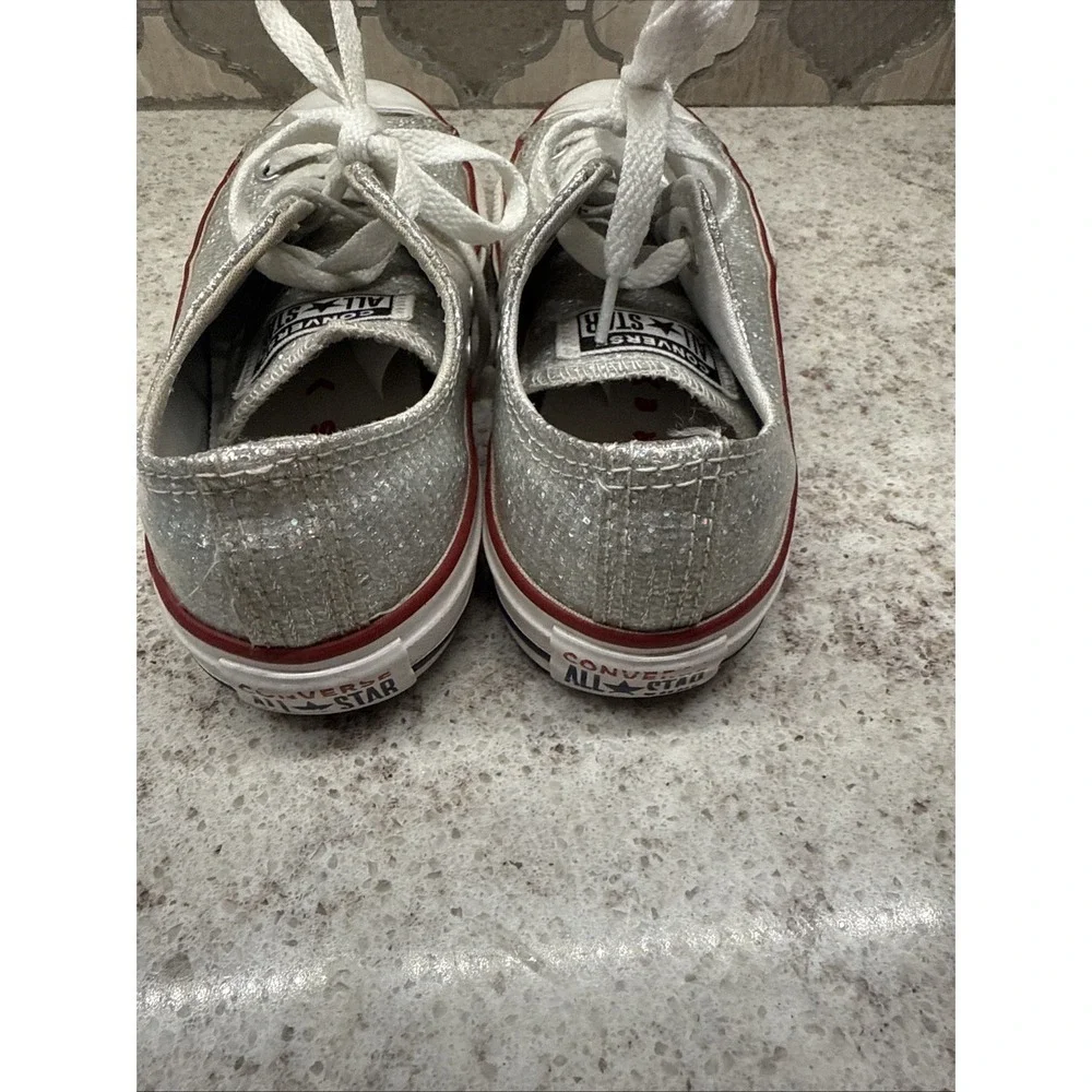 Converse All Star Chuck Taylor Shoes Junior Size 2 All Over Glitter Low Top
